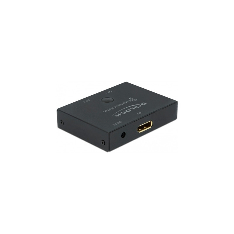 DeLOCK DisplayPort 2 - 1 Switch bidirectional 8K 30 Hz, DisplayPort Switch(schwarz)