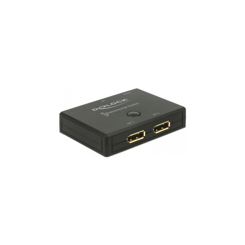 DeLOCK DisplayPort 2 - 1 Umschalter bidirektional 4K 60 Hz, DisplayPort Switch(schwarz)