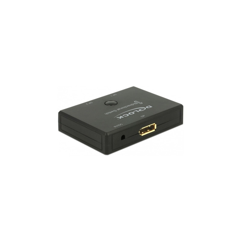 DeLOCK DisplayPort 2 - 1 Umschalter bidirektional 4K 60 Hz, DisplayPort Switch(schwarz)