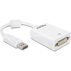 DeLOCK DisplayPort zu DVI-I Buchse 24+5, Adapter(weiß, 12,5 cm, Lite Retail)