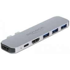 DeLOCK Dockingstation für MacBook(grau, Dual HDMI, Power Delivery)