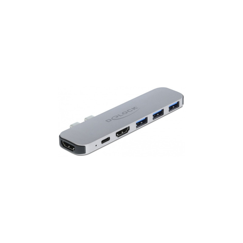 DeLOCK Dockingstation für MacBook(grau, Dual HDMI, Power Delivery)