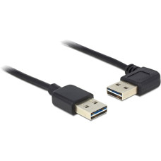 USB-A Stecker 90°(schwarz, 3 Meter, rechts / links abgewinkelt)