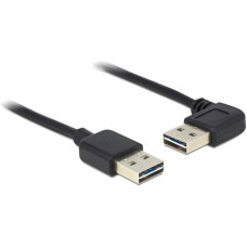 USB-A Stecker 90°(schwarz, 5 Meter, rechts / links abgewinkelt)
