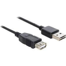 USB-A Buchse(schwarz, 1 Meter, USB-A Stecker beidseitig verwendbar)