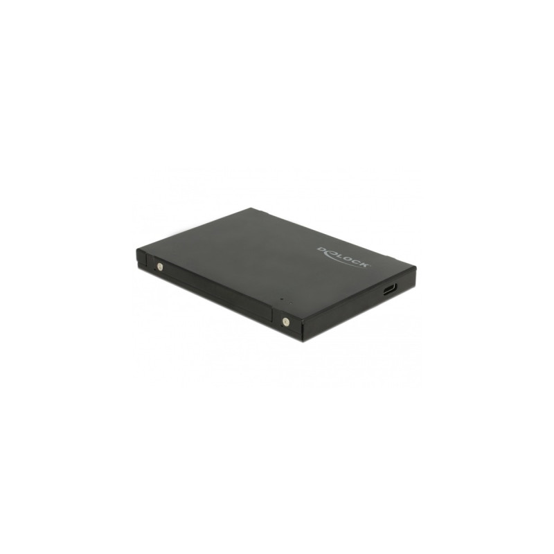 DeLOCK Extern 2.5″ Gehäuse für M.2 NVMe PCIe SSD, Laufwerksgehäuse(schwarz, mit USB 3.1 Gen 2 USB Type-C)
