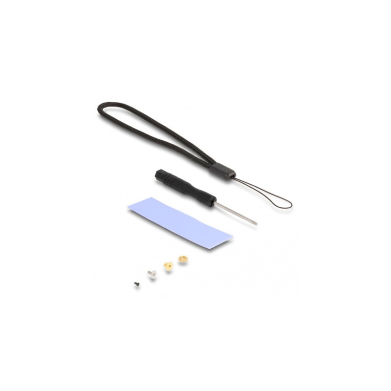 DeLOCK Externes Gehäuse M.2 NVMe PCle SSD, SATA SSD, Laufwerksgehäuse(grau, mit USB Typ A-Stecker)