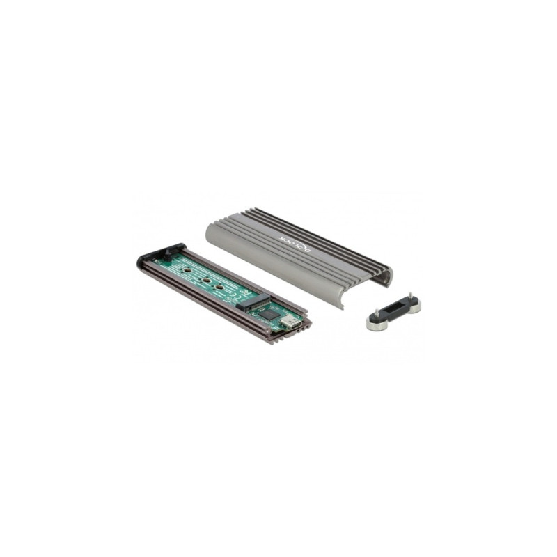 DeLOCK Externes Gehäuse M.2 PCIe mit USB 3.2 Gen 2x2 USB-C, Laufwerksgehäuse