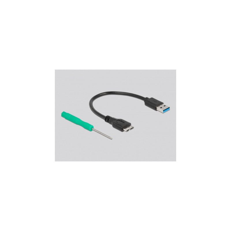 DeLOCK Externes Gehäuse SuperSpeed USB für mSATA SSD, Laufwerksgehäuse(schwarz)