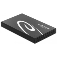 DeLOCK Externes Gehäuse für 2.5″ SATA HDD / SSD mit SuperSpeed USB 10 Gbps (USB 3.1 Gen 2), Laufwerksgehäuse(schwarz)