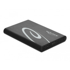DeLOCK Externes Gehäuse für 2.5″ SATA HDD / SSD mit SuperSpeed USB 10 Gbps (USB 3.1 Gen 2), Laufwerksgehäuse(schwarz)