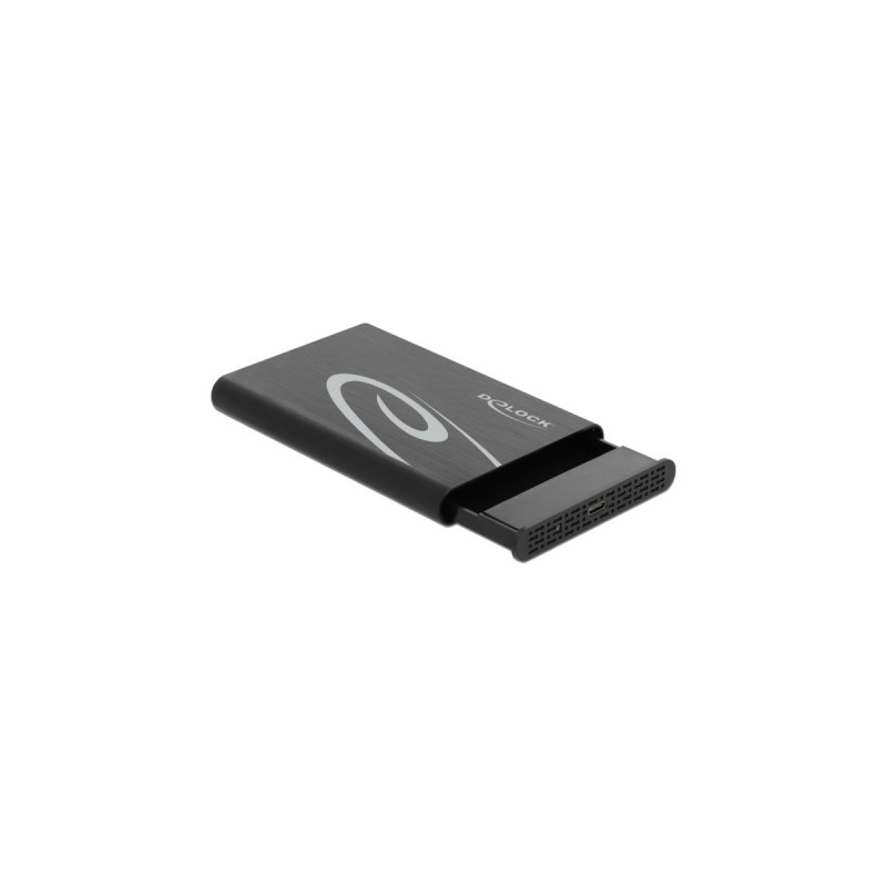 DeLOCK Externes Gehäuse für 2.5″ SATA HDD / SSD mit SuperSpeed USB 10 Gbps (USB 3.1 Gen 2), Laufwerksgehäuse(schwarz)