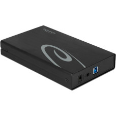 DeLOCK Externes Gehäuse für 3.5″ SATA HDD mit SuperSpeed USB (USB 3.2 Gen 1), Laufwerksgehäuse(schwarz)