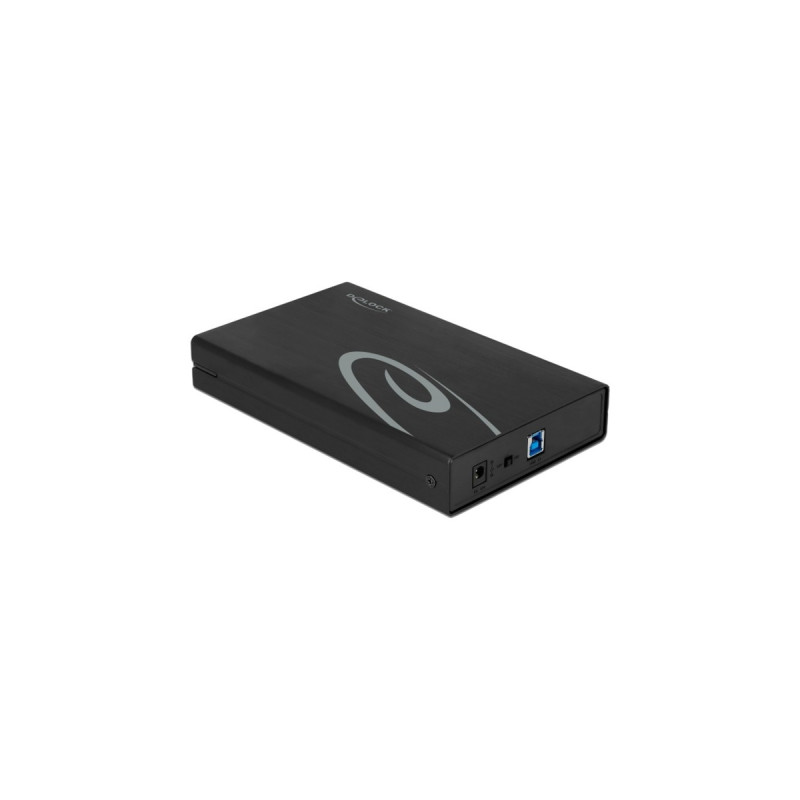 DeLOCK Externes Gehäuse für 3.5″ SATA HDD mit SuperSpeed USB (USB 3.2 Gen 1), Laufwerksgehäuse(schwarz)