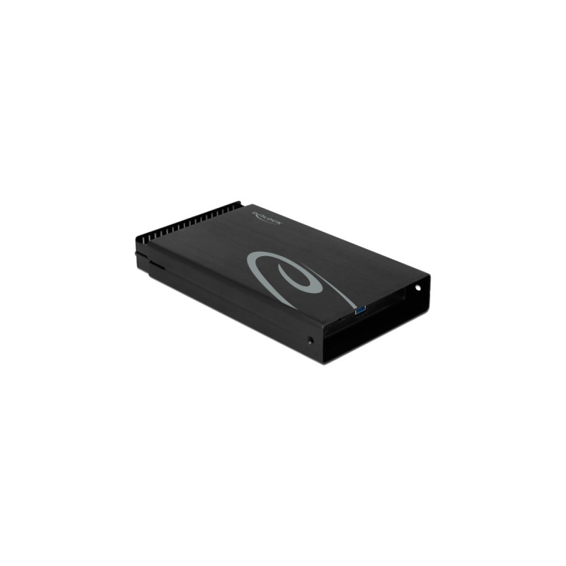 DeLOCK Externes Gehäuse für 3.5″ SATA HDD mit SuperSpeed USB (USB 3.2 Gen 1), Laufwerksgehäuse(schwarz)