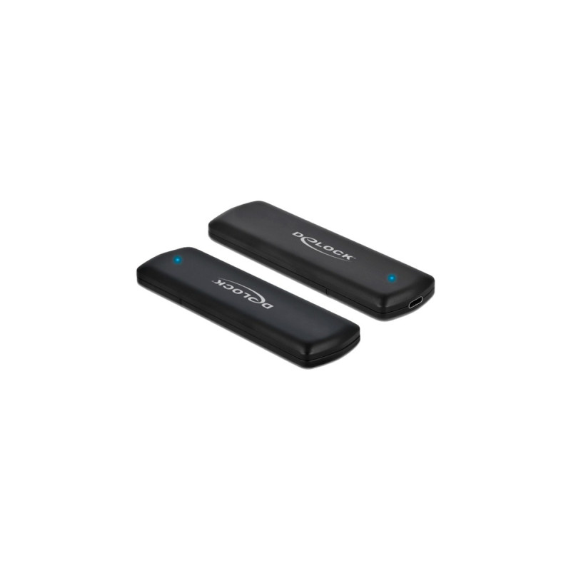 DeLOCK Externes Gehäuse für M.2 NVMe PCIe SSD mit USB Type-C Buchse, Laufwerksgehäuse(schwarz)