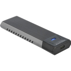 DeLOCK Externes USB Type-C Combo Gehäuse für M.2 NVMe PCIe oder SATA SSD, Laufwerksgehäuse(schwarz, werkzeugfrei)