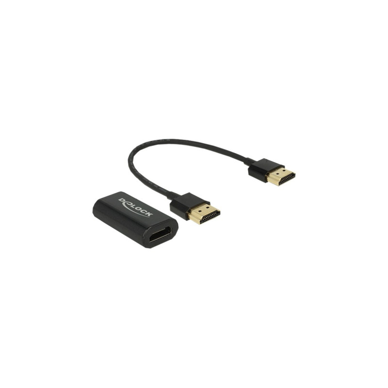 VGA Buchse, Adapter(schwarz, mit 15cm HDMI-Kabel)