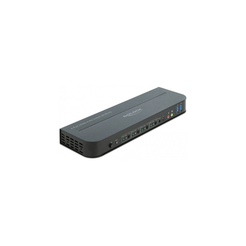 DeLOCK HDMI KVM Switch 4K 60 Hz mit USB 3.0 und Audio, KVM-Switch