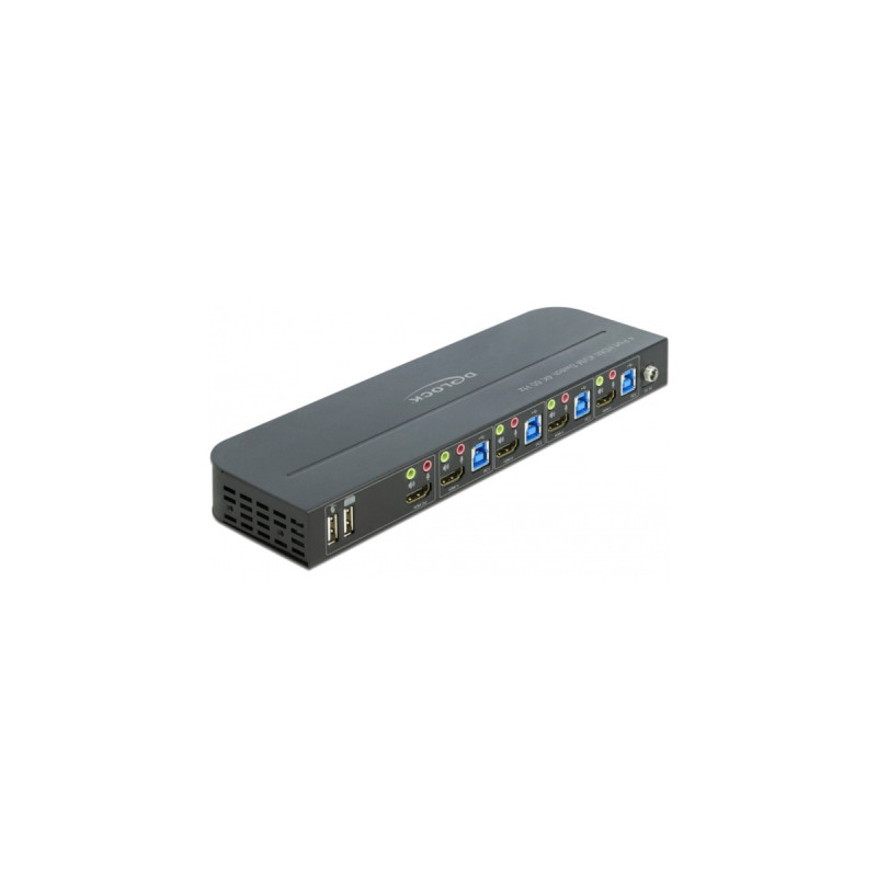 DeLOCK HDMI KVM Switch 4K 60 Hz mit USB 3.0 und Audio, KVM-Switch