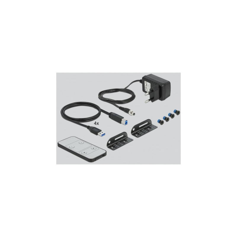DeLOCK HDMI KVM Switch 4K 60 Hz mit USB 3.0 und Audio, KVM-Switch