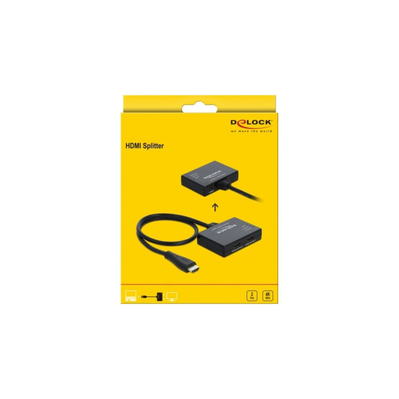 2 x HDMI out 4K 60 Hz(schwarz, Outlet)