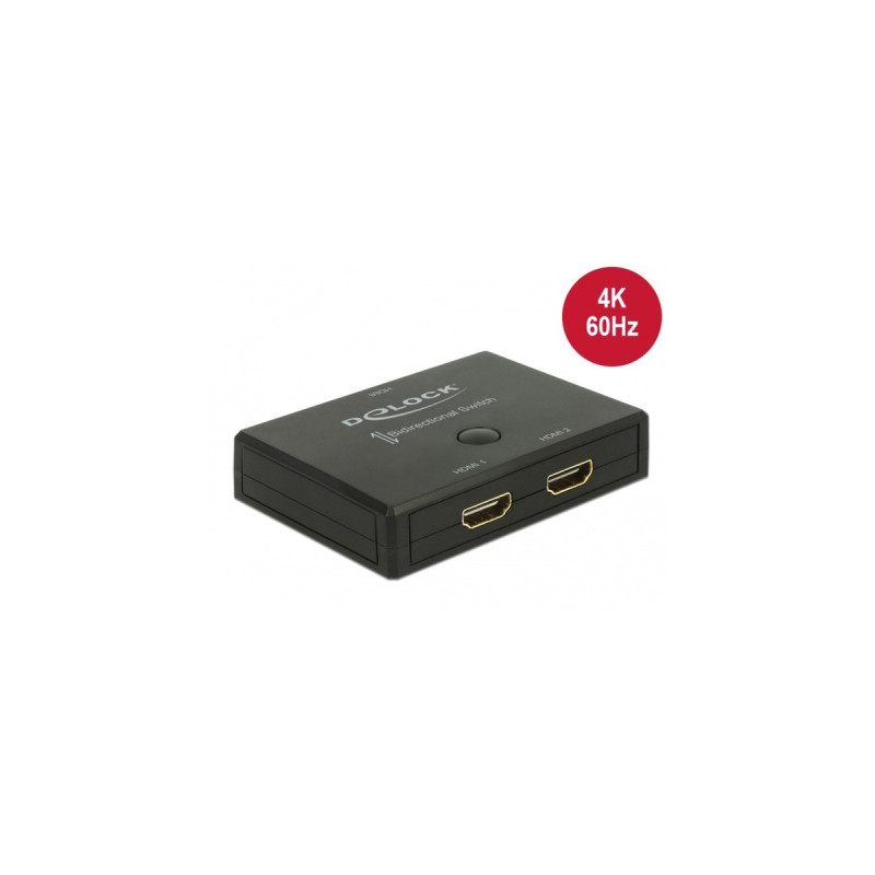 DeLOCK HDMI-Switch 2 - 1 bidirektional 4K 60Hz, HDMI Switch(schwarz)