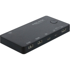 DeLOCK HDMI / USB-C™ KVM Switch 4K 60 Hz mit USB 2.0, KVM-Switch