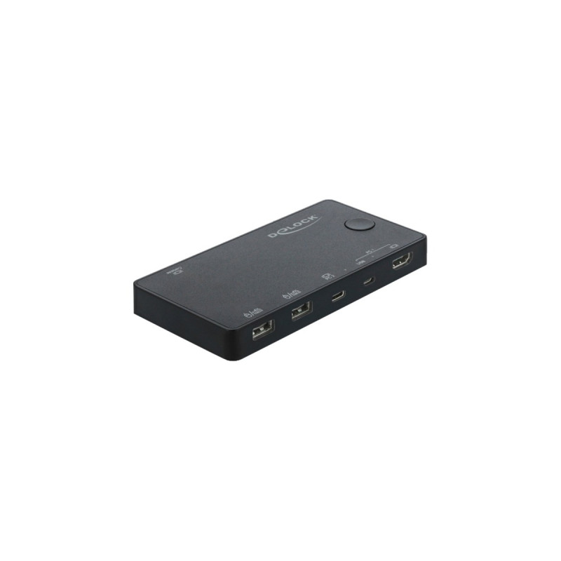 DeLOCK HDMI / USB-C™ KVM Switch 4K 60 Hz mit USB 2.0, KVM-Switch