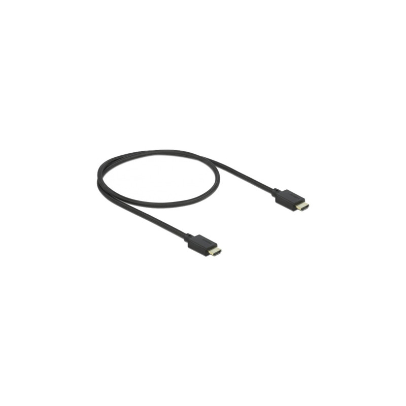DeLOCK High Speed HDMI-Kabel 48 Gbps 8K 60Hz(schwarz, 0,5 Meter)