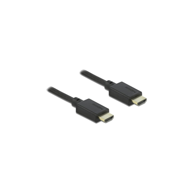 DeLOCK High Speed HDMI-Kabel 48 Gbps 8K 60Hz(schwarz, 2,5 Meter)