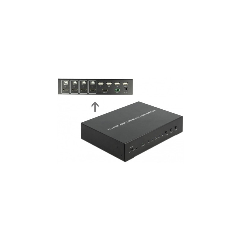 DeLOCK KVM 4in1 Multiview Switch 4x HDMI USB 2.0, KVM-Switch