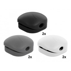 DeLOCK Kabel Clip Set, Halterung(weiß/grau, Schwarz)