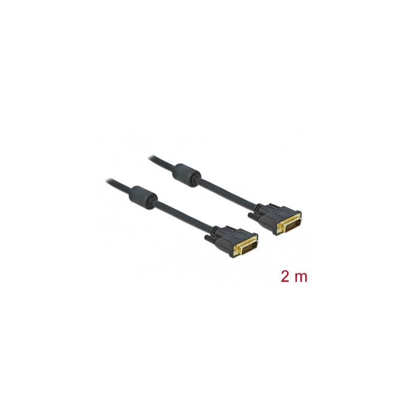 DVI 24+1 Stecker(schwarz, 2 Meter)