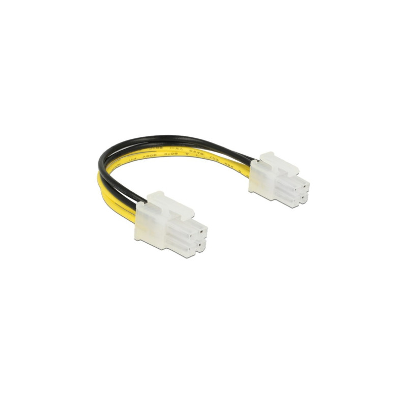 P4 Stecker(schwarz/gelb, 15cm)