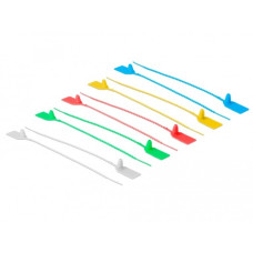 DeLOCK Kabelbinder mit Beschriftungsfeld, 250mm x 2,7mm(10 Stück, farbig sortiert)