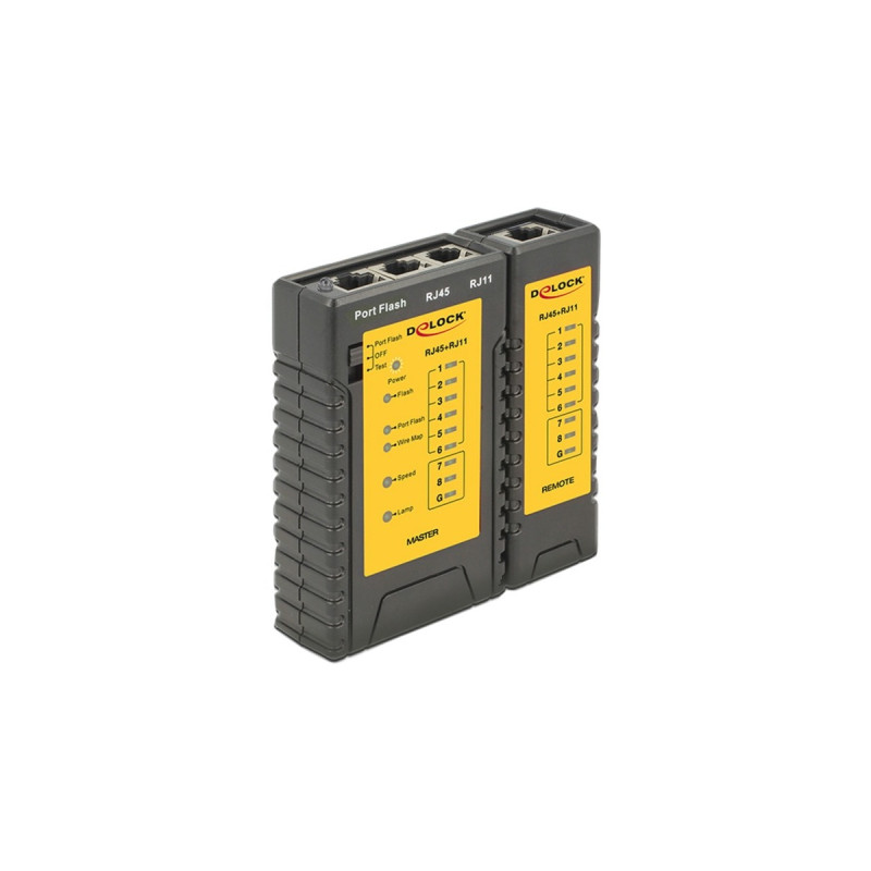 DeLOCK Kabeltester RJ45/RJ12+Portfinder(schwarz)