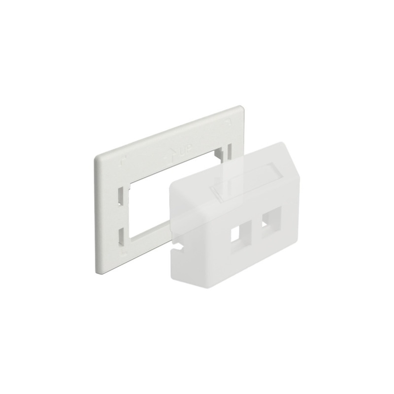 DeLOCK Keystone Adapterplatte, Befestigung/Montage(weiß)