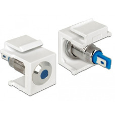 DeLOCK Keystone LED blau 6 V flach, Keystone-Modul(weiß, für Keystone Halterungen mit 19,2x14,9 mm)