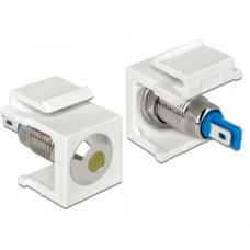 DeLOCK Keystone LED gelb 6 V flach, Keystone-Modul(weiß, für Keystone Halterungen mit 19,2x14,9 mm)