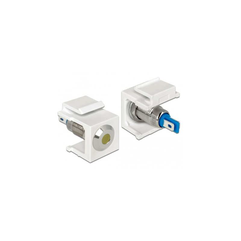 DeLOCK Keystone LED gelb 6 V flach, Keystone-Modul(weiß, für Keystone Halterungen mit 19,2x14,9 mm)