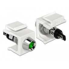 DeLOCK Keystone LED grün 6 V, Keystone-Modul(weiß, für Keystone Halterungen mit 19,2x14,9 mm)