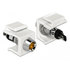 DeLOCK Keystone LED orange 6 V, Keystone-Modul(weiß, für Keystone Halterungen mit 19,2x14,9 mm)