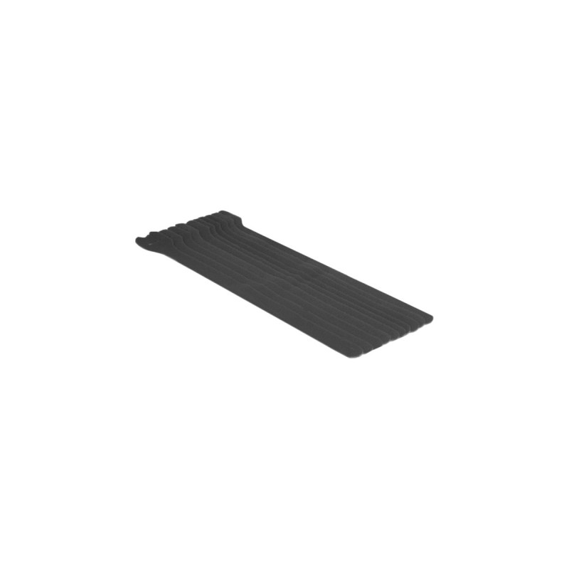 DeLOCK Klett-Kabelbinder 300mm x 12mm(schwarz, 10 Stück)