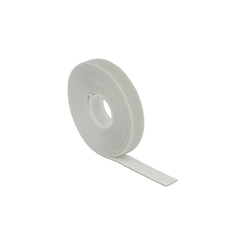 DeLOCK Klettband auf Rolle, 3 Meter x 13mm, Kabelbinder(grau)