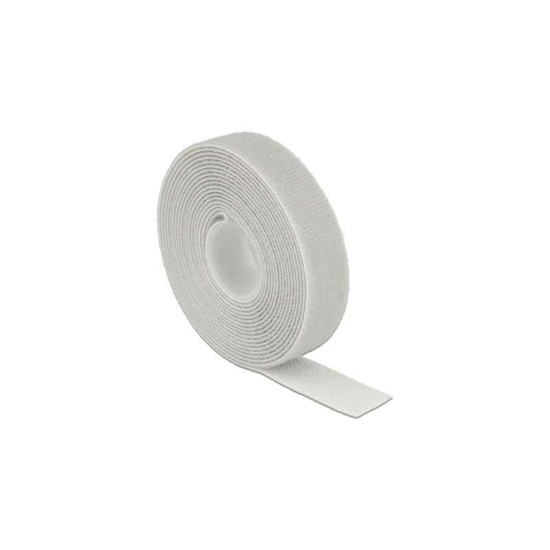 DeLOCK Klettband auf Rolle, 3 Meter x 20mm, Kabelbinder(grau)