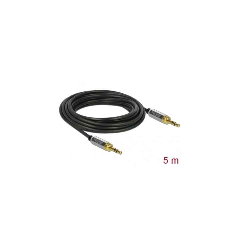 3,5mm 3Pin Stecker(schwarz, 5 Meter, mit zwei 6,35mm Schraubadaptern)