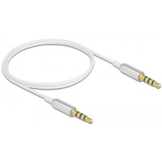 3,5mm 4Pin Stecker Ultra Slim(weiß/silber, 0,5 Meter)