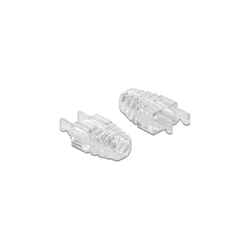 DeLOCK Knickschutz für RJ-45 Crimp+Cut+Curve Stecker(transparent, 20 Stück)