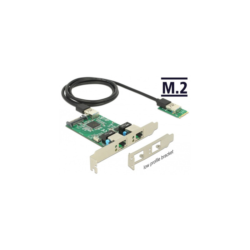 2 x Gigabit LAN, LAN-Adapter